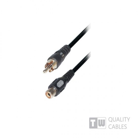 3M M/F  1RCA Plug To 1RCA Jack Nickel