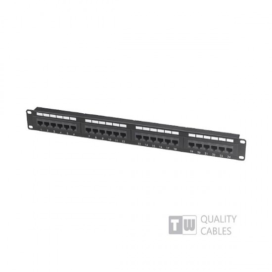 Patch Panel 24 Port Cat6 για RACK 19 PNL-PATCH-24P/C6/UTP-WL