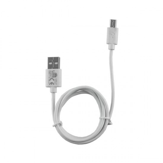 Καλώδιο Micro USB Devices Long USB 2.4A Φόρτισης - Data 1m LUM01 Λευκό Lime