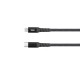 Καλώδιο Type-C σε Lightning Φόρτισης - Data 1m 2.4A Μαύρο Well CABLE-USBC/LIGHT-1BK05-WL