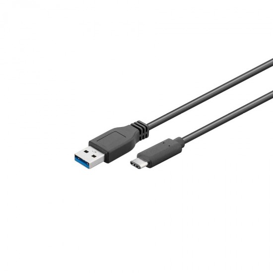 Καλώδιο Type C 3.1 σε USB 3.0 Φόρτισης - Data 1m Μαύρο Well USBC/USB3.0-1.0-WL