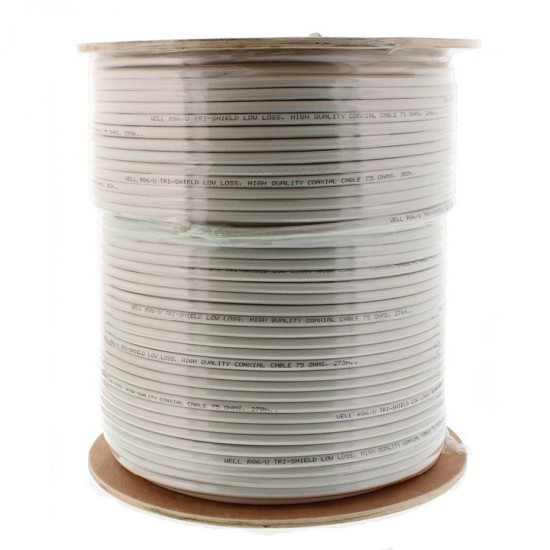 Καλώδιο ομοαξωνικό RG6, 305m, 7mm, τριπλό Well RG6-CCS/AL-TRISLD-100-WL