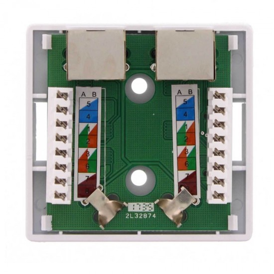 Πριζα Cat5e 2 Port Well LANBOX-SM-F5X2-WL